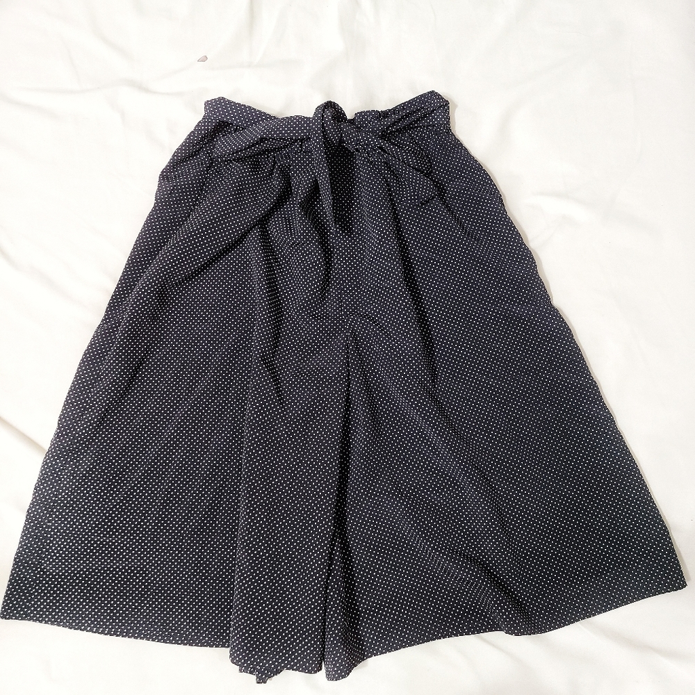 Short Polka DOt  Paperbag Pant with Bow Tie